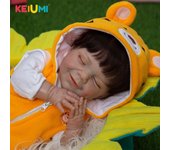 Muñecas de bebé Reborn con ojos cerrados que parecen durmientes, cuerpo de tela realista de 50 cm, muñecas Reborn, juguetes para chico, regalos del Día de los niños 50 cm