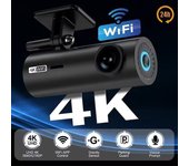 Cámara de salpicadero 4K para coche, cámara de visión delantera y trasera para vehículo, GPS, WIFI, grabadora de vídeo DVR para coche, monitor de aparcamiento las 24 horas, accesorios para coche 4K Dash Cam+WiFi