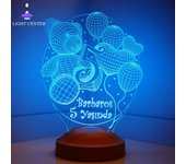 Lámparas de noche con temática de cumpleaños/personalizables en 3D, decoración estética para habitación de niños, lámpara de amistad, decoración de escritorio, caja de regalo 1 year old