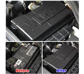 Para Volkswagen VW Golf MK7 2015-tapa de protección de batería de motor de coche cubierta a prueba de polvo ánodo positivo negativo a prueba de herrumbre Golf MK7 2015-