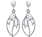Les Trésors De Lily [G1220] - Boucles Argent 'Chorégraphie' argenté (rhodié) - 40x15 mm plata