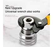 Llave de tubo universal multifunción, ajustable, resistente, con accionamiento de 3/8 de pulgada, llave dinamométrica, taladro eléctrico, herramienta de tubo A