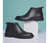 Botas Chelsea de piel de color liso para hombre: estilo europeo para invierno 41
