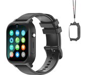 Reloj inteligente 4G para niños, videollamada con GPS, teléfono, reloj inteligente SOS, llamada con cámara, Monitor negro, reloj para niños y niñas, regalos. color rosa