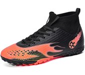 Botas de fútbol Unisex 33-45, zapatos de fútbol de talla alta, zapatos de entrenamiento con juegos cortos, botas de fútbol para niños 38 blanco