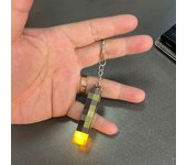 Tema de Juego de Minecraft Antorcha Luz LED Mini Antorcha Recargable por USB Llavero Colgante para Mochila Regalos para Niños