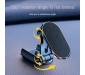 Soporte plegable de aleación para coche, posicionamiento multiángulo, fuerte succión magnética, altura giratoria, soporte para teléfono móvil ajustable