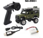Mini coche RC de aleación 1/28 4WD 2,4G, simulación de Control remoto, vehículo trepador todoterreno, juguetes para niños amarillo