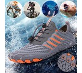 Hombres Mujeres Zapatos de agua Zapatos acuáticos Yoga Gimnasio Zapatillas de deporte Drenaje Deportes de playa Sandalias de natación Secado rápido Navegación Descalzo Buceo Pesca Surf Zapatillas de deporte 35 negro
