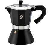 Cafetera espresso PEZZETTI Bell Express de 6 tazas, color negro, PZ-BL6BK