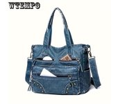 Bolso bandolera para mujer, bolso bandolera, bolso bandolera, bolso bandolera, cuero de PU, para exteriores, uso diario, con cremallera, ligero, duradero, color sólido, azul azul