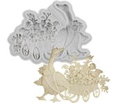 Moldes de silicona con forma de pavo real para decorar tartas, cupcakes, caramelos, chocolate, pasta de goma, arcilla polimérica