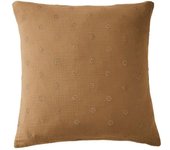 Taie d'oreiller Brodée Déco  Gaïa Boho  60 x 60 cm & 50 x 70 cm  Gaze de Coton  - Gaïa Boho Camel - 60 x 60 cm