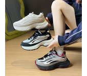 Zapatillas de plataforma gruesas para mujer, zapatos casuales para papá, zapatos cómodos con cordones para caminar, zapatillas de tenis antideslizantes, zapatillas deportivas transpirables para correr para mujer 35