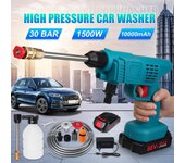 Limpiador inalámbrico de alta presión, pistolas de Agua pulverizada, 10000mAh, máquina de limpieza con boquilla de agua a presión para lavado de coches, batería Makita de 18V Only machine