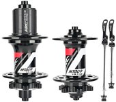 1 Par Buje Bicicleta MTB Delantero Trasero 8-11 Velocidades 6 Trinquetes 3 Dientes Bujes Freno de Disco con Palanca de Cierre Rápido negro