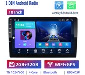 Radio estéreo para coche, 2 DIN, Android, 10 pulgadas, 2 + 32 GB, reproductor multimedia GPS universal para VW, Nissan, Kia, Toyota, Ford y Honda. 7inch,1+16GB