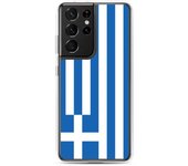 Coque Téléphone - Samsung - Galaxy S21 - Drapeau Grèce - Souple - Multicolore