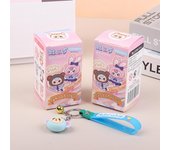 Llavero con forma de conejo y lirio para bebé, caja ciega de dibujos animados, llavero con forma de muñeca, muñecos creativos y lindos, decoración colgante para bolsa