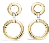 Les Trésors De Lily [L7659] - Pendientes chapados en oro 'Sissi' oro blanco - 27x15 mm oro