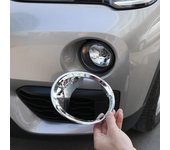 2 piezas de marco de luz antiniebla delantera para coche, cubierta de anillo de lámpara, moldura de fibra de carbono ABS para BMW X1 F48 2016-2019, accesorios exteriores para coche plata