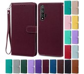 Funda Nova 5T para Huawei Nova 5T, funda tipo cartera con tapa abatible para Huawei Nova 5t, Nova5t YAL-L21, YAL-L61, YAL-L71. For Huawei Nova 5T color rosa