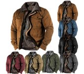 Sudadera deportiva de camuflaje informal para hombre, chaqueta de algodón holgada con cremallera de manga larga XXXL marrón
