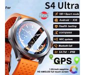 Reloj inteligente deportivo con GPS y pantalla HD para hombre, reloj inteligente resistente al agua con llamadas, Bluetooth y NFC, control del ritmo cardíaco, 2025 Silicone plata