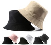 Sombreros de pescador de algodón unisex, gorras de pescador de color sólido portátiles a la moda, sombrero de playa con protector solar de verano para mujer, sombrero de Panamá para mujer y hombre