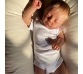 BZDOLL 47CM 3D-piel de pintura suave silicona Reborn niño muñeca de juguete para niña como cuerpo de tela Real de 19 pulgadas durmiendo vivo vestir Boneca 47cm 3D-paint Skin Doll