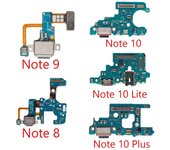 Conector de Cable flexible de placa de puerto de carga USB para Samsung Note 8 9 10 Lite N950F N9500 ​​N960F N970F N976F N770F Note 8 N950F