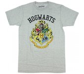 Harry Potter Camiseta unisex con escudo de Hogwarts para adultos XL gris