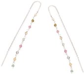Les Trésors De Lily [R5612] - Boucles d'oreilles artisanales Argent 'Meghan' multicolore argenté (rhodié) - 60x2 mm