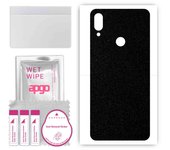 apgo Protective Skin Sticker for the back compatible with Xiaomi Redmi Note 7 Pro, Wrap Film, Foil, Vinyl - Pattern Matte Black