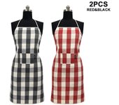 2Pcs Apron with Pocket Kitchen Apron for Women Men Chef Kitchen Cooking Baking Gardening Restaurant 2PCS