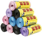 1 rollo de bolsas de basura gruesas y prácticas, bolsas de basura de plástico para el medio ambiente, bolsas de basura desechables, bolsas de basura para la cocina y el hogar azul