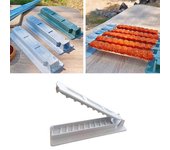 Nuevo fabricante de Kebab de una sola fila, barbacoa, brochetas de carne, parrilla reutilizable, conveniente para acampar, Picnic, barbacoa, accesorios, herramientas, utensilio de cocina blanco