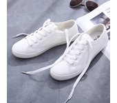 Zapatos de lona blancos unisex, zapatos vulcanizados informales de verano con cordones para estudiantes, zapatillas planas para mujer, zapatos de tabla para mujer 36 negro