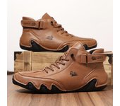 Zapatos de hombre,Botas altas,Botas cortas informales de hombre 35 negro