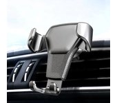 Soporte Universal para teléfono móvil por gravedad, Clip para salida de aire de coche, soporte para teléfono móvil, soporte para iPhone y Samsung negro