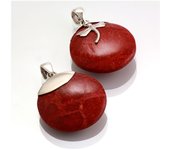 Les Trésors De Lily [R4559] - Pendentif Argent artisanal 'Heaven' corail argent vieilli - 25 mm (libellule)