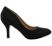 ¿De dónde viene eso de los zapatos de tacón de gamuza puntiagudos de tacón medio alto para mujer/señoras? 8 UK rojo