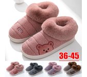 Zapatillas de felpa cálidas de invierno para hombres y mujeres, zapatos de algodón, zapatillas unisex de interior para el hogar 44-45 gris oscuro
