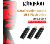 Memoria USB 3.2 Kingston de 256 GB, 64 GB/128 GB, alta velocidad, DTX, USB 3.2 gen 1, dispositivos de almacenamiento, memoria USB, memoria USB 3.0 DataTraveler DTX/64GB