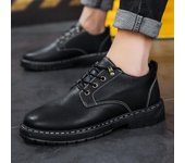 Zapatos casuales para hombre, botas Martin, zapatos de cuero, zapatos bajos transpirables de moda 38