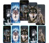 Funda para teléfono con diseño de lobo salvaje para Motorola Moto Edge 40 30 neo G54 G24 G84 iPhone 15 14 Xiaomi Redmi Note 13 12 11 Pro Samsung Galaxy A34 A14 A15 A54 for Redmi 10C crudo