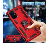 Para Samsung Galaxy A51 funda A prueba de golpes armadura fundas de teléfono parachoques para Samsung A71 A51 SM A515F A717F A 51 71 cubierta de anillo de soporte magnético para coche Samsung Galaxy A71 negro