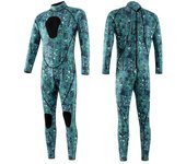 Traje de neopreno mono completo para hombre, traje de buceo de 3mm, elástico, natación, surf, snorkel, kayak, ropa deportiva, equipo de traje húmedo L azul