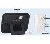 Estación meteorológica inalámbrica multifuncional para oficina en casa, reloj con pantalla Digital en color, 433MHz, para exteriores y blanco negro
