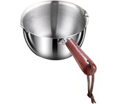 Mini olla para calentar mantequilla de 300 ml, acero inoxidable 410, cacerola pequeña para calentar leche y aceite para cocina